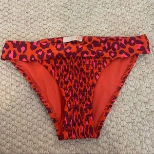 Red cheetah print bikini bottoms